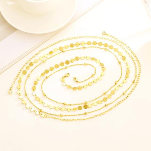 Decorative Belt 304 Stainless Steel with Crystal plated Double Layer & fashion jewelry & for woman Sold By PC