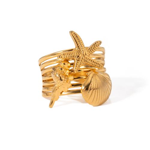 Ring Finger ze stali nierdzewnej, Stal nierdzewna 304, Pozłacane 18K, biżuteria moda & dla kobiety & pusty, sprzedane przez PC