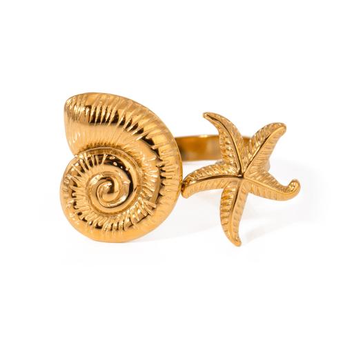 Ring Finger ze stali nierdzewnej, Stal nierdzewna 304, Pozłacane 18K, biżuteria moda & dla kobiety, sprzedane przez PC