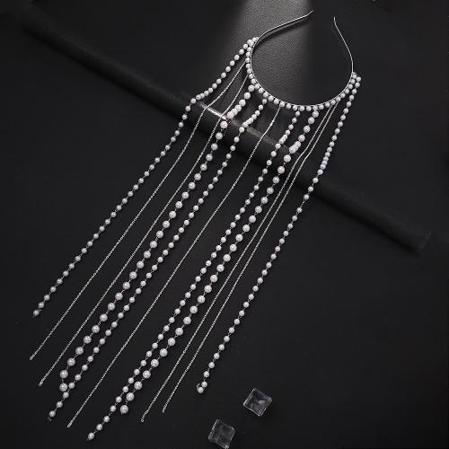 Hair Bands Copper Alloy with ABS Plastic Pearl handmade fashion jewelry & for woman Sold By PC