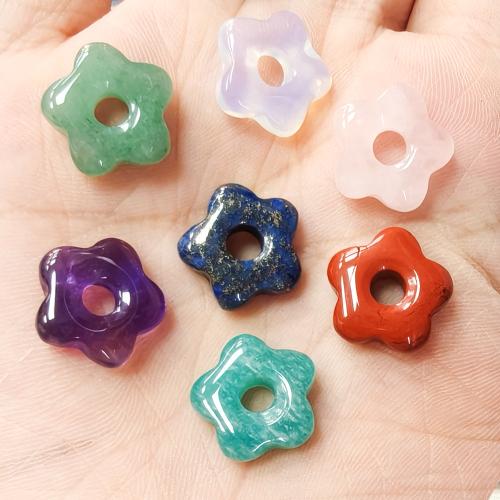Gemstone šperky Korálky, Drahokam, Květina, DIY, více barev na výběr, nikl, olovo a kadmium zdarma, 15mm, Prodáno By PC