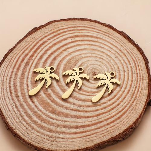 Edelstahl Schmuck Anhänger, 304 Edelstahl, Palm Tree, plattiert, DIY, keine, 10PCs/Tasche, verkauft von Tasche