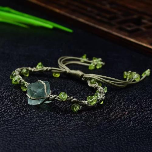 Edelsteen Armband, met Textiel binnenwerk Cord, uniseks & verschillende stijlen voor de keuze, Lengte Ca 6-10 inch, Verkocht door PC