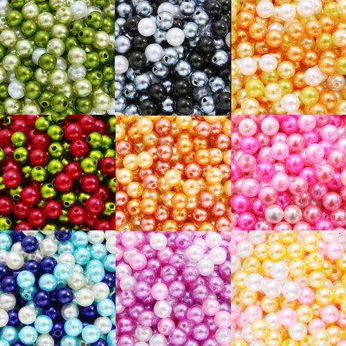 Abalorios de Plastico ABS , Perlas de plástico ABS, Esférico, Bricolaje, más colores para la opción, 8mm, 100PCs/Bolsa, Vendido por Bolsa