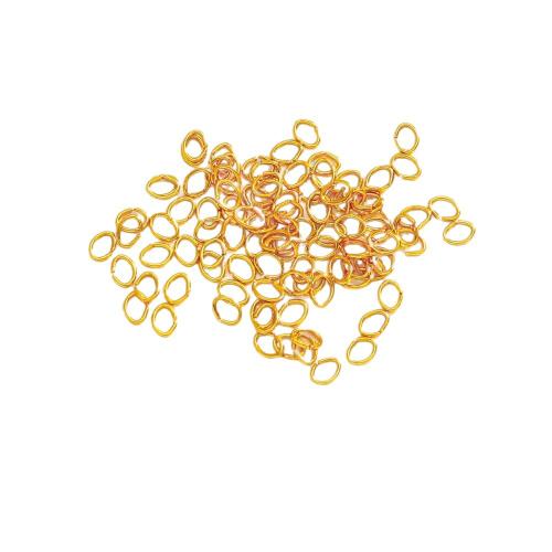  304 Stainless Steel Open Jump Ring DIY gold color plated Sold By Bag