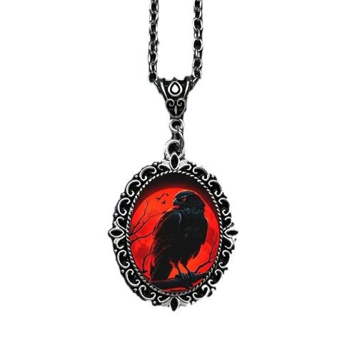 Zinc Alloy Jewelry Necklace with Glass plated fashion jewelry mixed colors Sold By PC