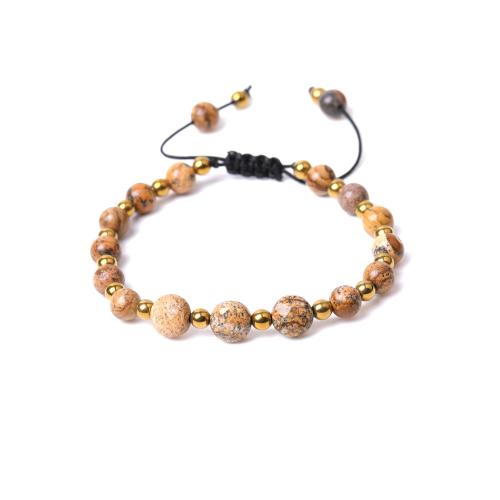 Edelsteen armbanden, met Knoopkoord & Hematiet, handgemaakt, mode sieraden & verschillende materialen voor de keuze & uniseks, Verkocht door PC