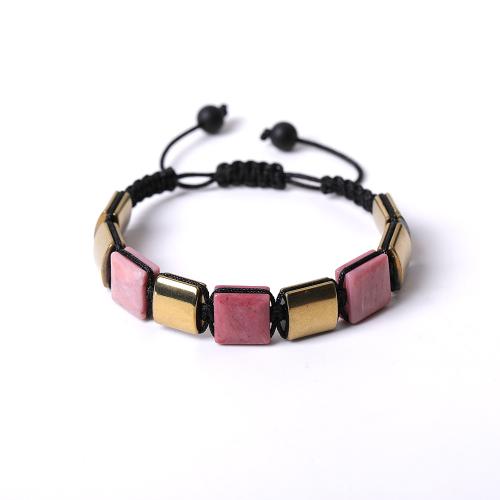 Bracelets de pierres précieuses, pierre gemme, avec Cordon de noeud & Hématite, fait à la main, bijoux de mode & différents matériaux pour le choix & unisexe, Vendu par PC