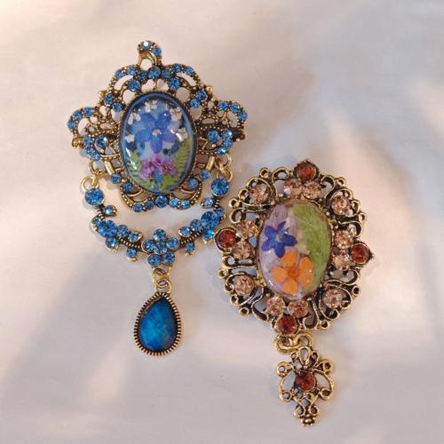 Rhinestone Dealg, Sinc Alloy, le triomaithe Flower, jewelry faisin & do bhean & cruan & le rhinestone, dathanna níos mó le haghaidh rogha, Díolta De réir PC