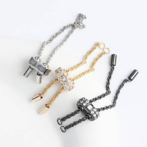 Messing Extender Chain, forgyldt, du kan DIY & med rhinestone, flere farver til valg, nikkel, bly & cadmium fri, 60x10mm, Solgt af Strand