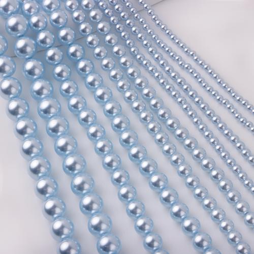 Contas de conchas do Mar do Sul, Shell Pearl, Roda, estufagem de verniz, DIY, azul, níquel, chumbo e cádmio livre, comprimento 40 cm, vendido por PC