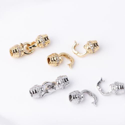metal Cierre, chapado, Bricolaje & con diamantes de imitación, más colores para la opción, libre de níquel, plomo & cadmio, Vendido por Set