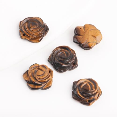 Pingentes de olho de tigre, Rose, DIY, cores misturadas, vendido por PC