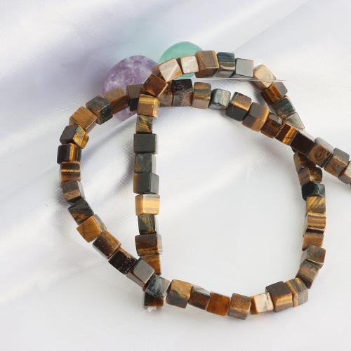 Tiger Eye Beads, du kan DIY, blandede farver, 6x6mm, Solgt af PC
