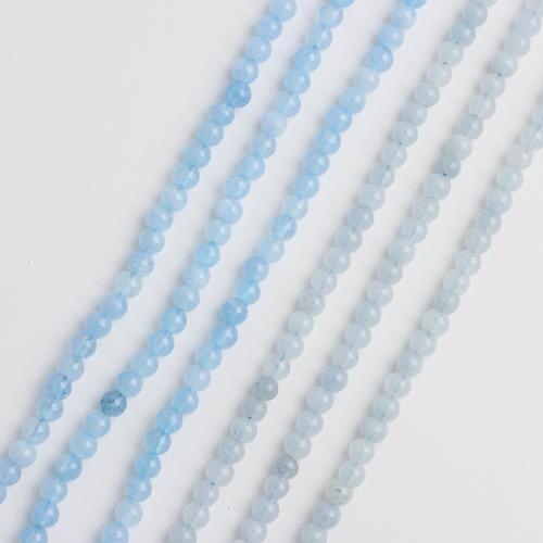 Grânulos de gemstone jóias, Aquamarine, Roda, DIY, Mais cores pare escolha, 4mm, vendido por PC