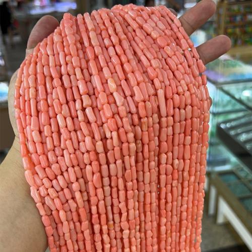 Grânulos corais naturais, Coral natural, Pepitas, DIY, rosa, beads size 4m-5m*9-10mm, vendido para Aprox 40 cm Strand