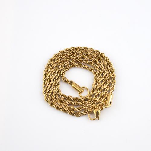 Titanium ocel Náhrdelník Chain, Francouzský lanový řetěz & unisex & různé velikosti pro výběr, více barev na výběr, Prodáno By PC