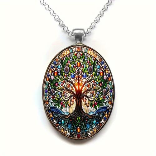 Zinc Alloy Jewelry Necklace with Glass plated fashion jewelry Sold By PC