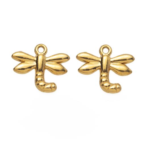 Životinja privjesci od nehrđajućeg čelika, 304 nehrđajućeg čelika, Dragonfly, možete DIY, više boja za izbor, 13.83x2.28x11.36mm, Prodano By PC