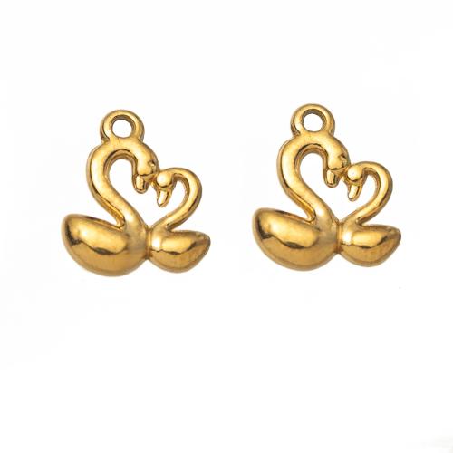 Cruach dhosmálta pendants Ainmhithe, 304 Cruach dhosmálta, Eala, DIY, dathanna níos mó le haghaidh rogha, 9.03x2.37x12.05mm, Díolta De réir PC