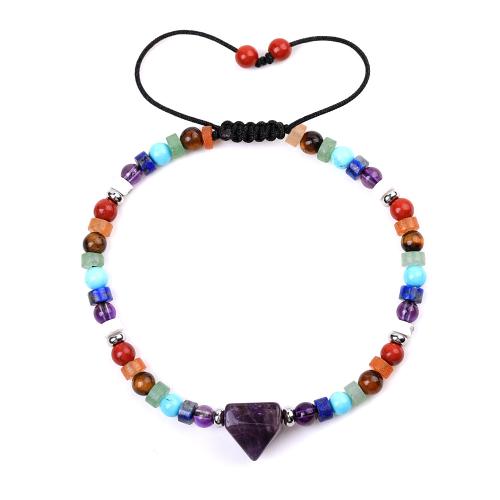 Edelstein Armbänder, mit Knotenschnur & 304 Edelstahl, handgemacht, Modeschmuck & verschiedenen Materialien für die Wahl & unisex, verkauft von PC
