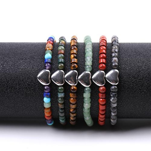 Edelstein Armbänder, mit Knotenschnur & 304 Edelstahl, handgemacht, Modeschmuck & verschiedenen Materialien für die Wahl & unisex, verkauft von PC