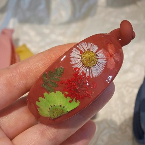 Plastic Hair Claw Clip with Dried Flower fashion jewelry & for woman & epoxy gel Sold By PC