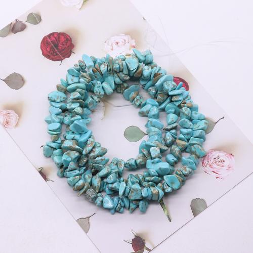 Turquoise Gorm Sintéiseach Bead, neamhrialta, DIY, dathanna measctha, 8mm, Díolta De réir Snáithe