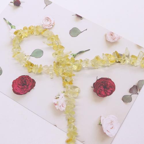 Natural Citrine Beads irregular DIY yellow 8mm Sold By Strand