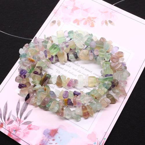 Miçangas de Fluorita, Fluorite colorido, Irregular, DIY, cores misturadas, 8mm, vendido por Strand