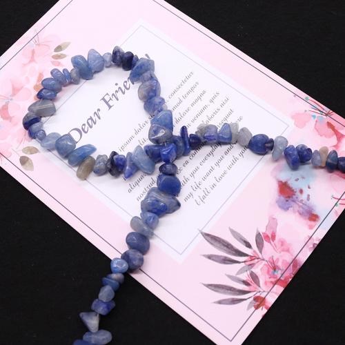 Natural Aventurine Beads Blue Aventurine irregular DIY blue 8mm Sold By Strand
