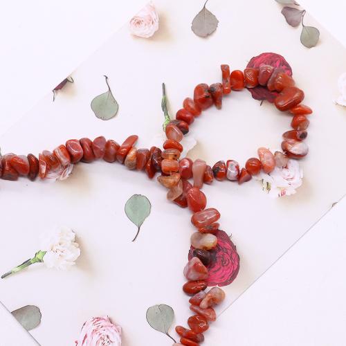 Naturlig röd agat pärlor, Red Agate, Oregelbunden, DIY, röd, 8mm, Säljs av Strand