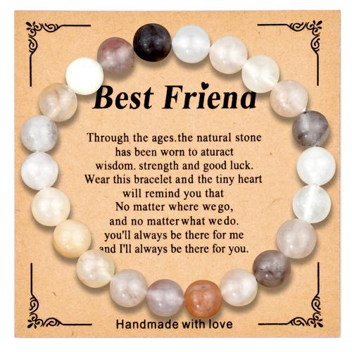 Gemstone Bracelet Round handmade & for woman beads length 8mm Length Approx 7.08-7.28 Inch Sold By PC