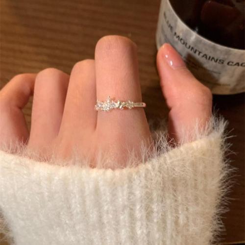 Zinc Alloy Manchet Finger Ring, met Plastic Pearl, plated, verschillende stijlen voor de keuze & voor vrouw & met strass, Maat:6-8, Verkocht door PC