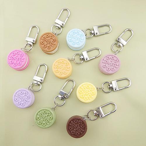 Sleutelhanger, Plastic, met Zinc Alloy, DIY, meer kleuren voor de keuze, Verkocht door PC