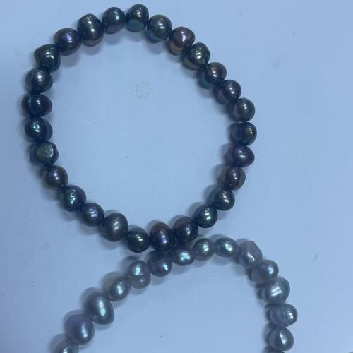 Freshwater Kulturperler Pearl Bracelet, Ferskvandsperle, mode smykker, flere farver til valg, 308x9mm, Længde 18.5 cm, Solgt af PC