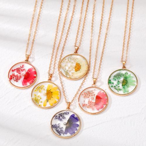 Sinc Alloy geansaí Necklace Slabhra, Plaisteach, le triomaithe Flower & Sinc Alloy, greamán eapocsa, jewelry faisin, dathanna níos mó le haghaidh rogha, Díolta De réir PC