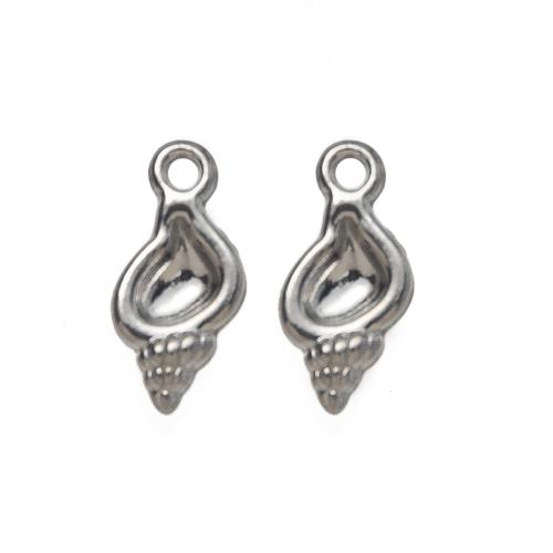 Stainless Steel Pendants 304 Stainless Steel Conch DIY Sold By PC
