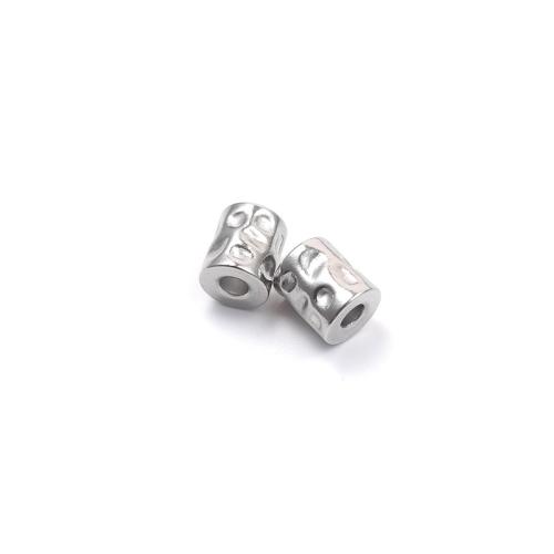 Edelstahl-Beads, 304 Edelstahl, DIY & verschiedene Größen vorhanden, originale Farbe, 50PCs/Tasche, verkauft von Tasche