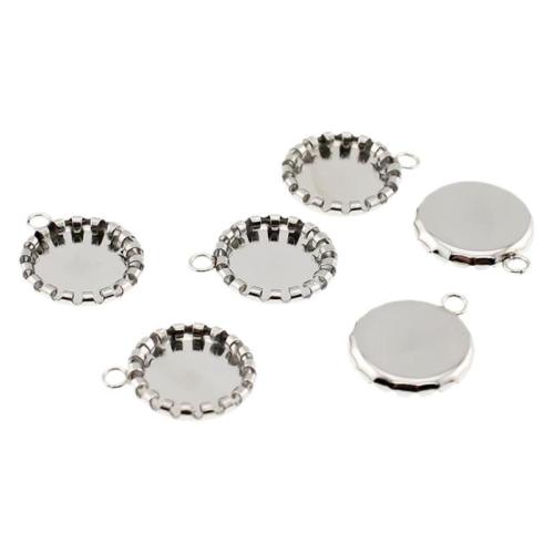 Stainless Steel Pendant Setting 304 Stainless Steel DIY original color Sold By Bag