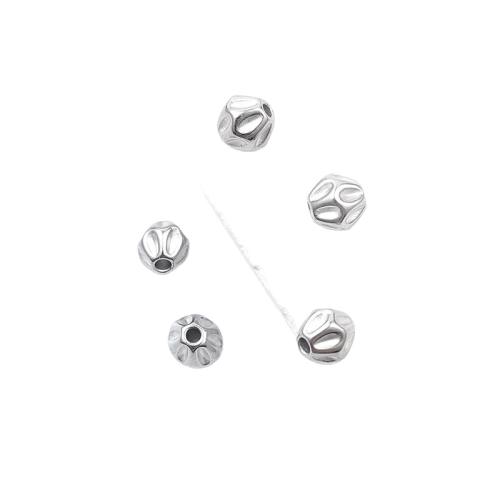 Edelstahl-Beads, 304 Edelstahl, DIY, originale Farbe, verkauft von PC
