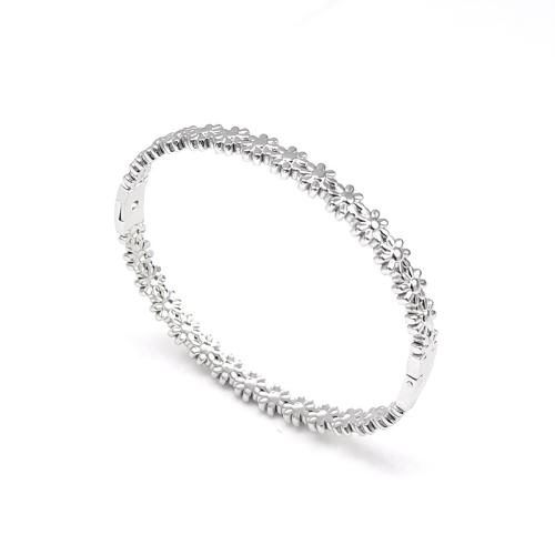 Bracelet en acier inoxydable, Acier inoxydable 304, poli, bijoux de mode & pour femme, couleur originale, Vendu par PC