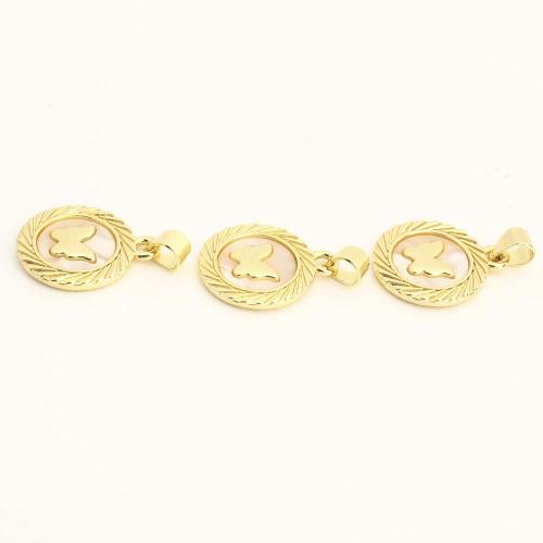 Pingentes Jóias de bronze, cobre, with concha, DIY, dourado, vendido por PC