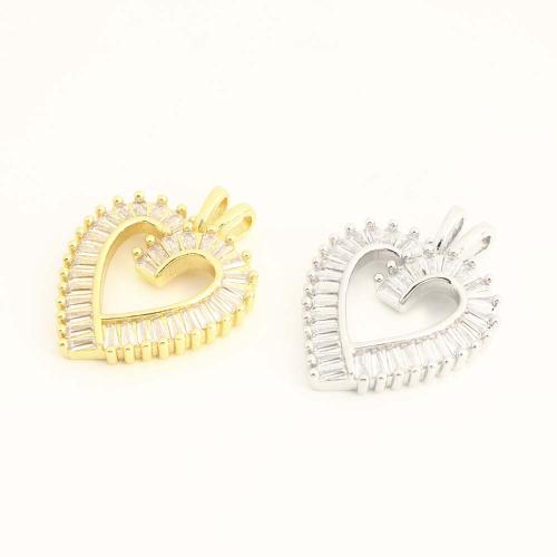 Cubique Pendentif en laiton zircon pavent, coeur, DIY & pavé de micro zircon & creux, plus de couleurs à choisir, Vendu par PC