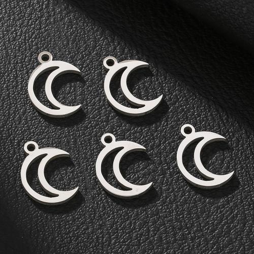 Roestvrij stalen sieraden Hangers, 304 roestvrij staal, silver plated, DIY & dubbel-gat, zilver, Verkocht door PC