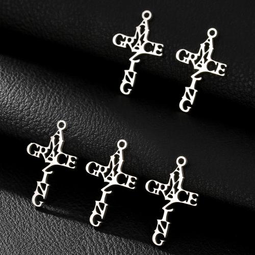 Roestvrij stalen sieraden Hangers, 304 roestvrij staal, silver plated, DIY, zilver, Verkocht door PC