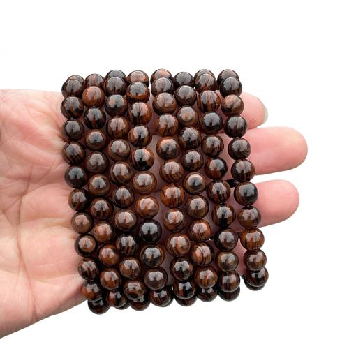 Gemstone Bracelets Red Obsidian Round fashion jewelry mixed colors Sold By PC