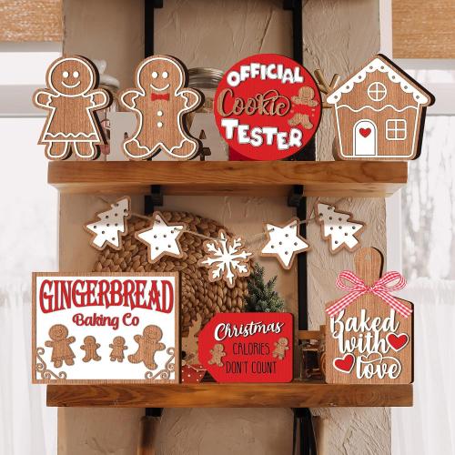 Forniture di Natale, legno, Design natalizio, 12PC/set, Venduto da set