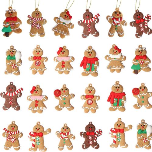 Christmas Supplies, деревянный, Пряничный человечек, Печати, различное количество для выбора, продается указан