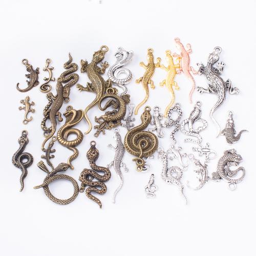 Pingentes de liga de zinco, Animal, banhado, padrão misto & DIY, Mais cores pare escolha, pendant length 20-100mm, 100G/Bag, vendido por Bag